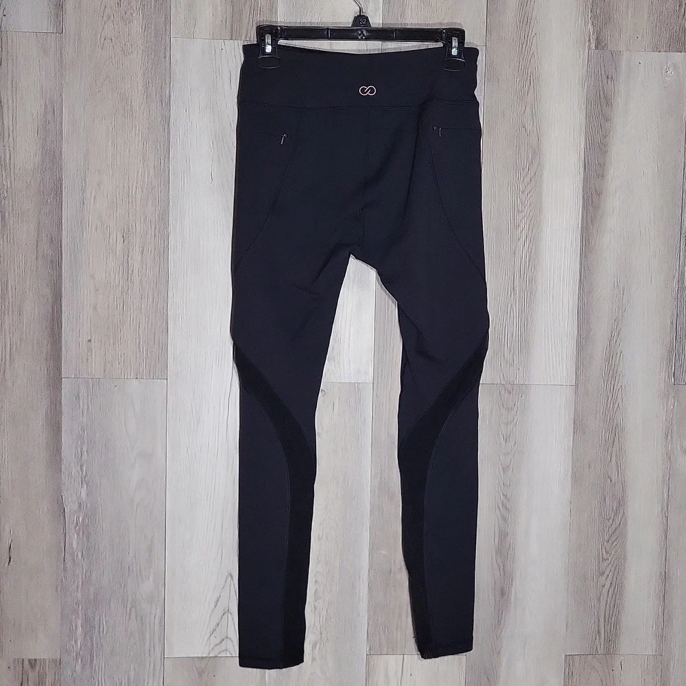 Calia Womens Small Leggings Black Sheer Ankle Workout‎ Activewear Stretch